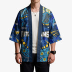 Personalized Gold Coast Titans Kimono Aboriginal Pattern with Graffiti Style Design