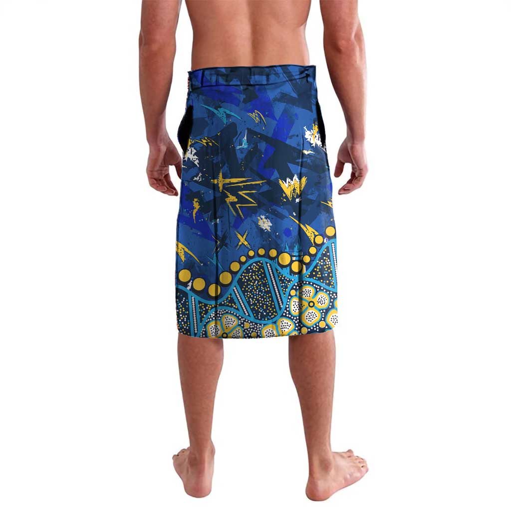 Personalized Gold Coast Titans Lavalava Aboriginal Pattern with Graffiti Style Design