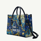 Personalized Gold Coast Titans Leather Bag Aboriginal Pattern with Graffiti Style Design