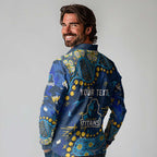 Personalized Gold Coast Titans Long Sleeve Polo Shirt Aboriginal Pattern with Graffiti Style Design