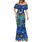 Personalized Gold Coast Titans Mermaid Dress Aboriginal Pattern with Graffiti Style Design