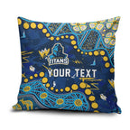 Personalized Gold Coast Titans Pillow Cover Aboriginal Pattern with Graffiti Style Design