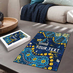 Personalized Gold Coast Titans Puzzle Aboriginal Pattern with Graffiti Style Design