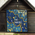 Personalized Gold Coast Titans Quilt Aboriginal Pattern with Graffiti Style Design