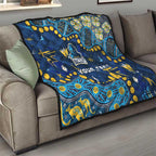 Personalized Gold Coast Titans Quilt Aboriginal Pattern with Graffiti Style Design