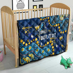 Personalized Gold Coast Titans Quilt Aboriginal Pattern with Graffiti Style Design
