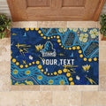 Personalized Gold Coast Titans Rubber Doormat Aboriginal Pattern with Graffiti Style Design
