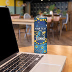 Personalized Gold Coast Titans Skinny Tumbler Aboriginal Pattern with Graffiti Style Design
