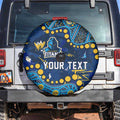 Personalized Gold Coast Titans Spare Tire Cover Aboriginal Pattern with Graffiti Style Design