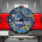 Personalized Gold Coast Titans Spare Tire Cover Aboriginal Pattern with Graffiti Style Design