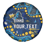 Personalized Gold Coast Titans Spare Tire Cover Aboriginal Pattern with Graffiti Style Design