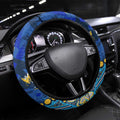 Gold Coast Titans Steering Wheel Cover Aboriginal Pattern with Graffiti Style Design