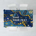 Personalized Gold Coast Titans Tablecloth Aboriginal Pattern with Graffiti Style Design