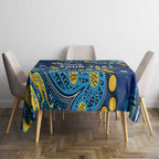 Personalized Gold Coast Titans Tablecloth Aboriginal Pattern with Graffiti Style Design