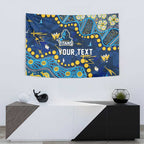 Personalized Gold Coast Titans Tapestry Aboriginal Pattern with Graffiti Style Design