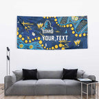 Personalized Gold Coast Titans Tapestry Aboriginal Pattern with Graffiti Style Design