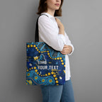 Personalized Gold Coast Titans Tote Bag Aboriginal Pattern with Graffiti Style Design