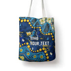Personalized Gold Coast Titans Tote Bag Aboriginal Pattern with Graffiti Style Design