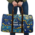 Personalized Gold Coast Titans Travel Bag Aboriginal Pattern with Graffiti Style Design