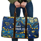 Personalized Gold Coast Titans Travel Bag Aboriginal Pattern with Graffiti Style Design