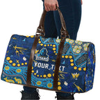 Personalized Gold Coast Titans Travel Bag Aboriginal Pattern with Graffiti Style Design