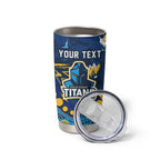 Personalized Gold Coast Titans Tumbler Cup Aboriginal Pattern with Graffiti Style Design
