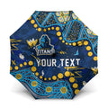 Personalized Gold Coast Titans Umbrella Aboriginal Pattern with Graffiti Style Design