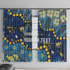 Personalized Gold Coast Titans Window Curtain Aboriginal Pattern with Graffiti Style Design