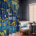 Personalized Gold Coast Titans Window Curtain Aboriginal Pattern with Graffiti Style Design