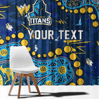 Personalized Gold Coast Titans Window Curtain Aboriginal Pattern with Graffiti Style Design