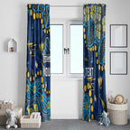 Personalized Gold Coast Titans Window Curtain Aboriginal Pattern with Graffiti Style Design