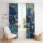Personalized Gold Coast Titans Window Curtain Aboriginal Pattern with Graffiti Style Design