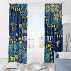 Personalized Gold Coast Titans Window Curtain Aboriginal Pattern with Graffiti Style Design