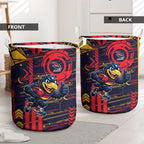 Adelaide Crows Laundry Basket Mascot Cartoon Football Illustration Style