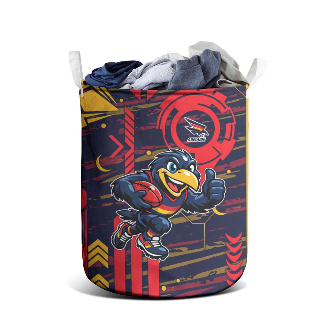 Adelaide Crows Laundry Basket Mascot Cartoon Football Illustration Style