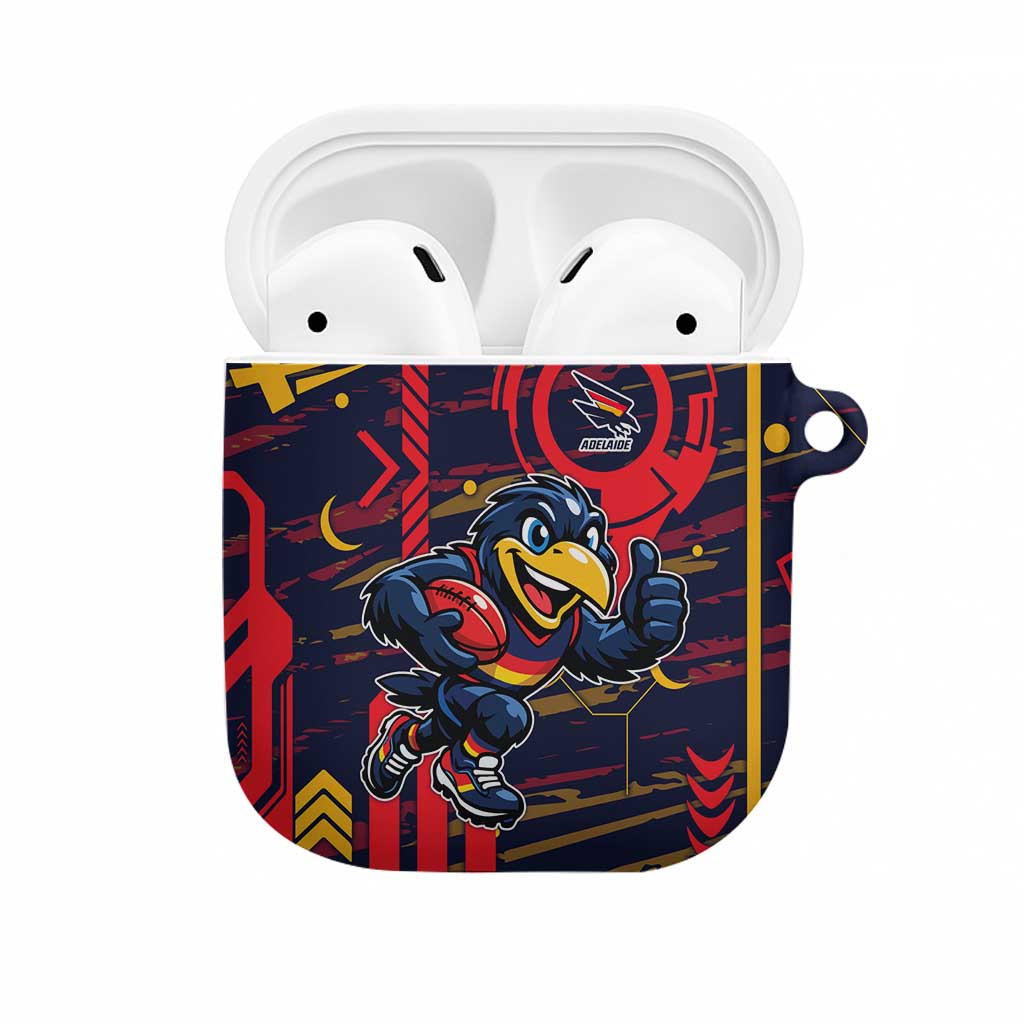 Adelaide Crows AirPods Case Mascot Cartoon Football Illustration Style