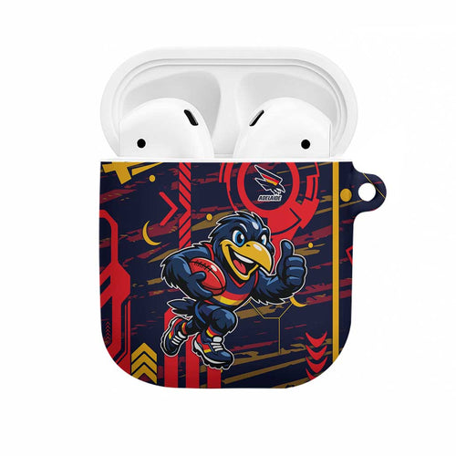 Adelaide Crows AirPods Case Mascot Cartoon Football Illustration Style