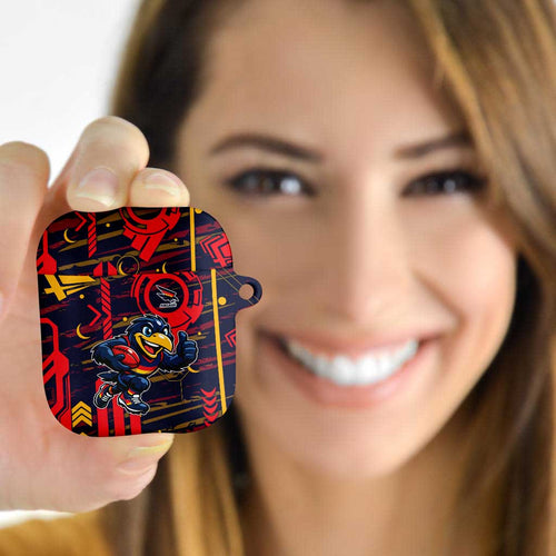 Adelaide Crows AirPods Case Mascot Cartoon Football Illustration Style