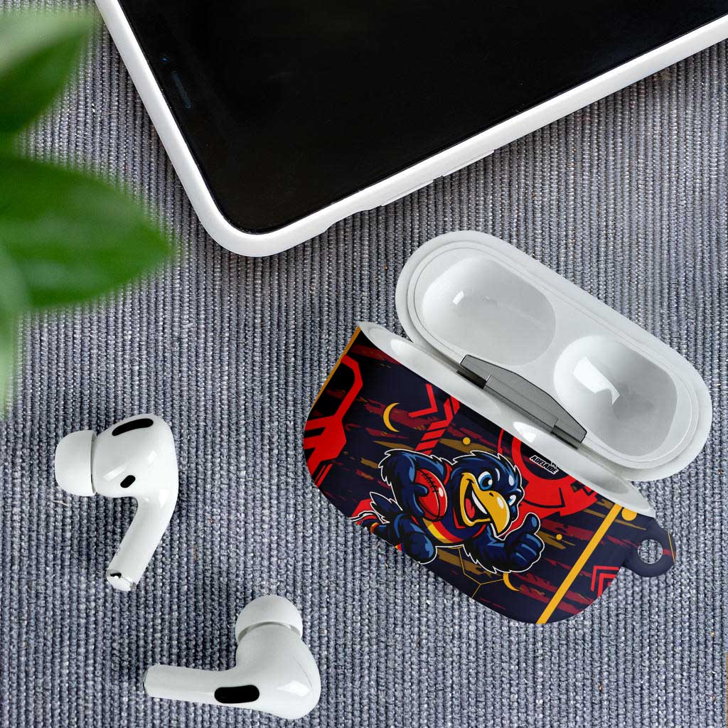 Adelaide Crows AirPods Case Mascot Cartoon Football Illustration Style