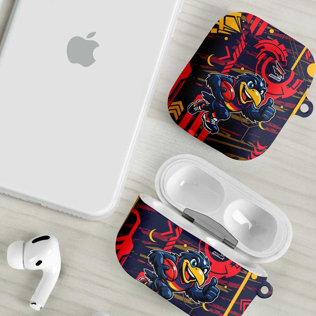 Adelaide Crows AirPods Case Mascot Cartoon Football Illustration Style