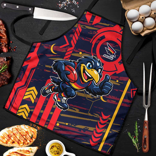 Adelaide Crows Apron Mascot Cartoon Football Illustration Style