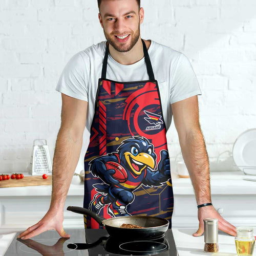 Adelaide Crows Apron Mascot Cartoon Football Illustration Style