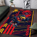 Adelaide Crows Area Rug Mascot Cartoon Football Illustration Style