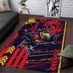 Adelaide Crows Area Rug Mascot Cartoon Football Illustration Style