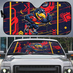 Adelaide Crows Auto Sun Shade Mascot Cartoon Football Illustration Style