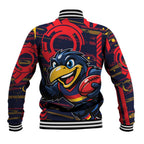 Adelaide Crows Baseball Jacket Mascot Cartoon Football Illustration Style