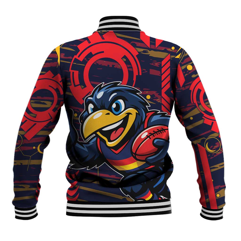 Adelaide Crows Baseball Jacket Mascot Cartoon Football Illustration Style