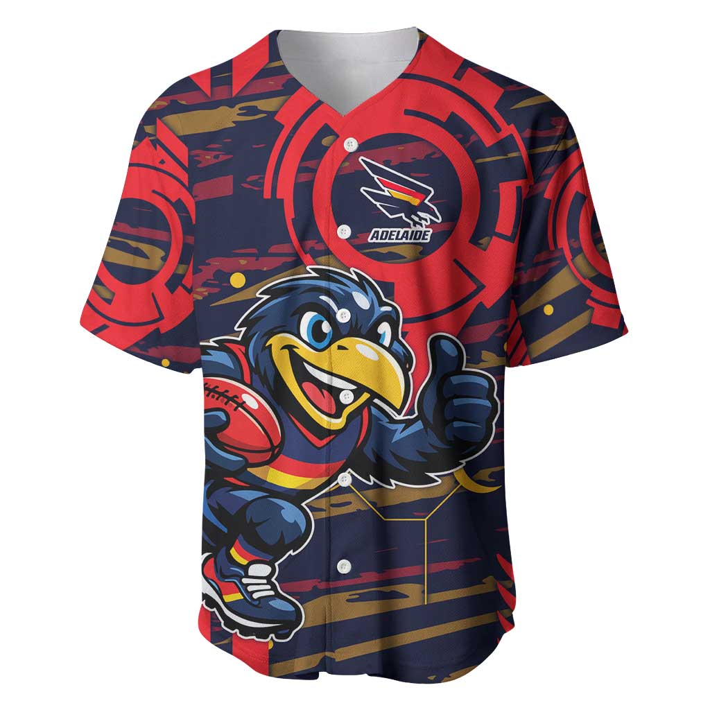 Adelaide Crows Baseball Jersey Mascot Cartoon Football Illustration Style
