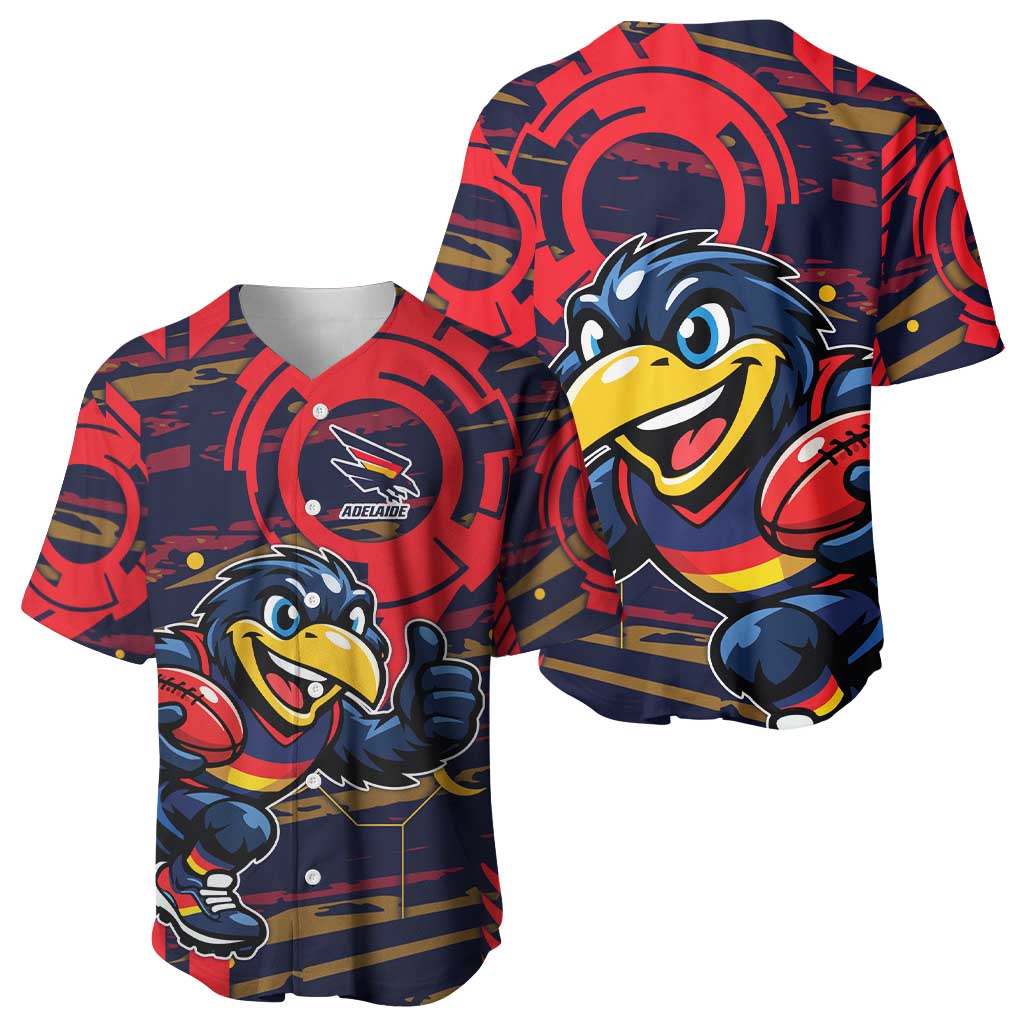 Adelaide Crows Baseball Jersey Mascot Cartoon Football Illustration Style