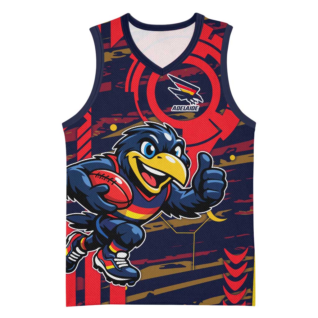 Adelaide Crows Basketball Jersey Mascot Cartoon Football Illustration Style